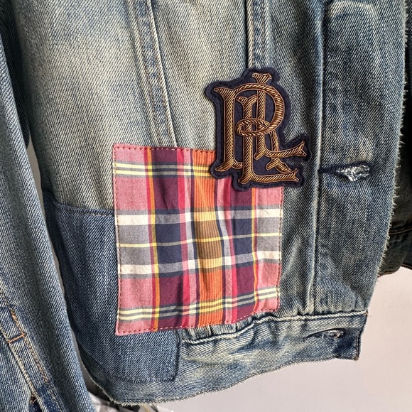 NWT PATCHWORK DENIM TRUCKER JACKET - Picture 9 of 11